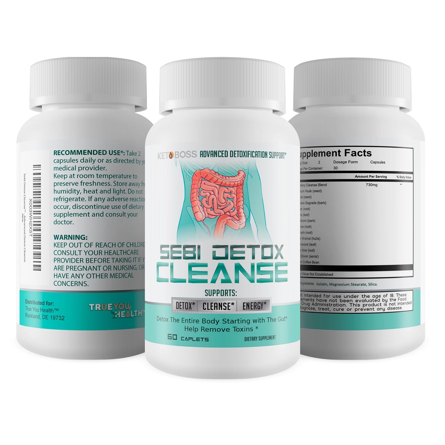 Sebi Detox Cleanse - Advanced Detoxification Support - Detox The Entire Body Starting with The Gut - Help Remove Toxins - Inspired by dr sebi Products