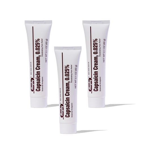 Rugby Capsaicin 0.025% Cream for Penetrating Pain Relief - 2.1 Oz (60g) (3 Pack) RUGBY LABORATORIESBuy Supplements Australia