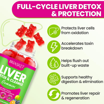Liver Detox Cleanse & Repair, 2000 mg Milk Thistle Liver Detox, Liver Support Supplement with Glutathione, Dandelion Root, Turmeric & Artichoke, 23-in-1Herbal