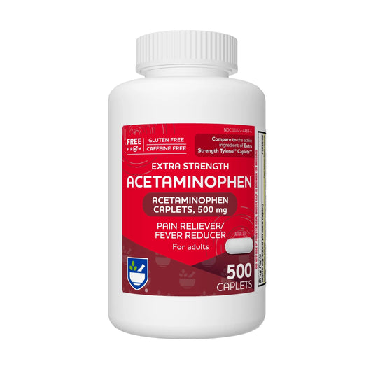 Rite Aid Extra Strength Acetaminophen, 500mg - 500 Caplets | Pain Reliever & Fever Reducer for Migraines, Joint Pain, Muscle or Back Pain, and Menstrual Pain Rite AidBuy Supplements Australia