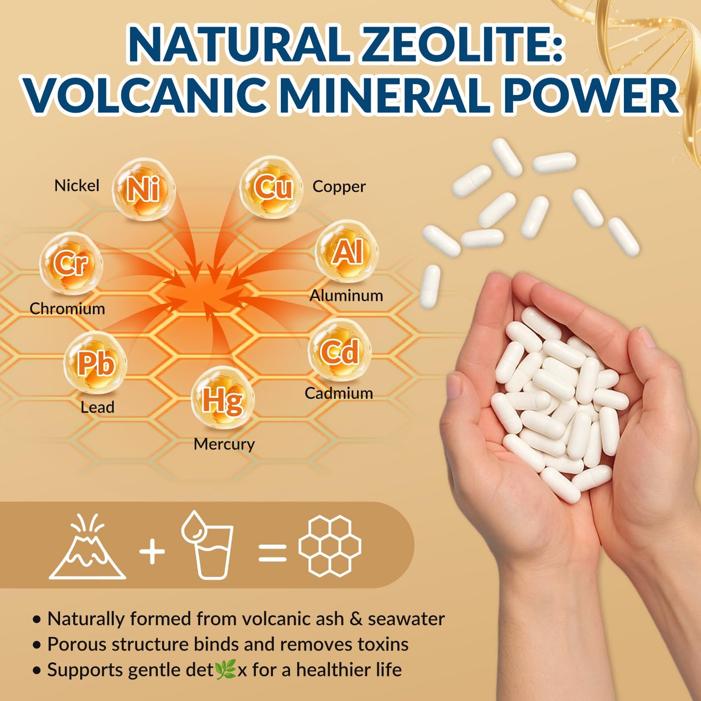GZ HAOYUAN Zeolite Detox Capsules – Clinoptilolite Zeolite Supplement with Milk Thistle, Chlorella, Curcumin & PQQ for Gut, Liver & Full Body Detox Cleanse,