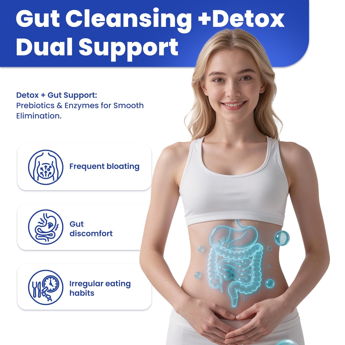 Vccvaa Metal Detox & Full Body Cleanse Pills - GI, Parasite & Zeolite Detox, Activated Charcoal, Bentonite Clay, 5 Billion CFU Women Probiotics,