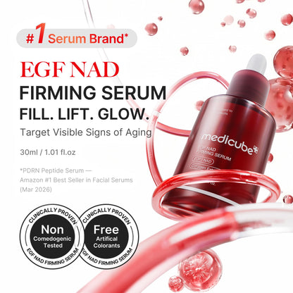 medicube NAD EGF Firming Serum for Face & Neck | Anti-Aging Serum with EGF Peptide, NAD+ & Collagen | Wrinkle Appearance