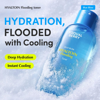 EQQUALBERRY Hyaltoin Flooding Toner | Moisture-Rich Hydrogel Toner for Deep Hydration | Cooling Essence Texture | Hyaluronic Acid & Ectoin