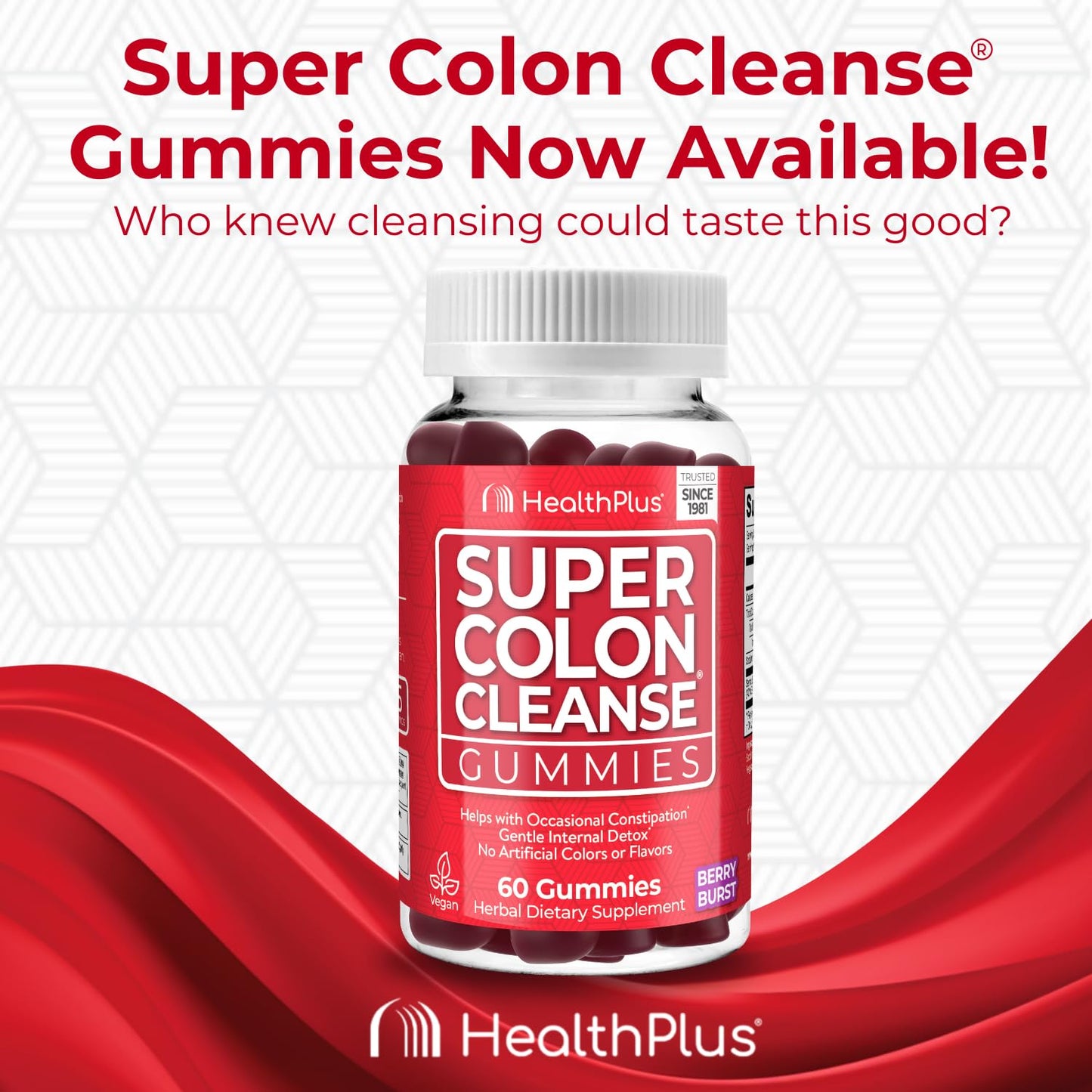 Health Plus Super Colon Cleanse 15 Day Supply of Gentle Gut Cleanse Detox, Psyllium Husk, Probiotics for Constipation