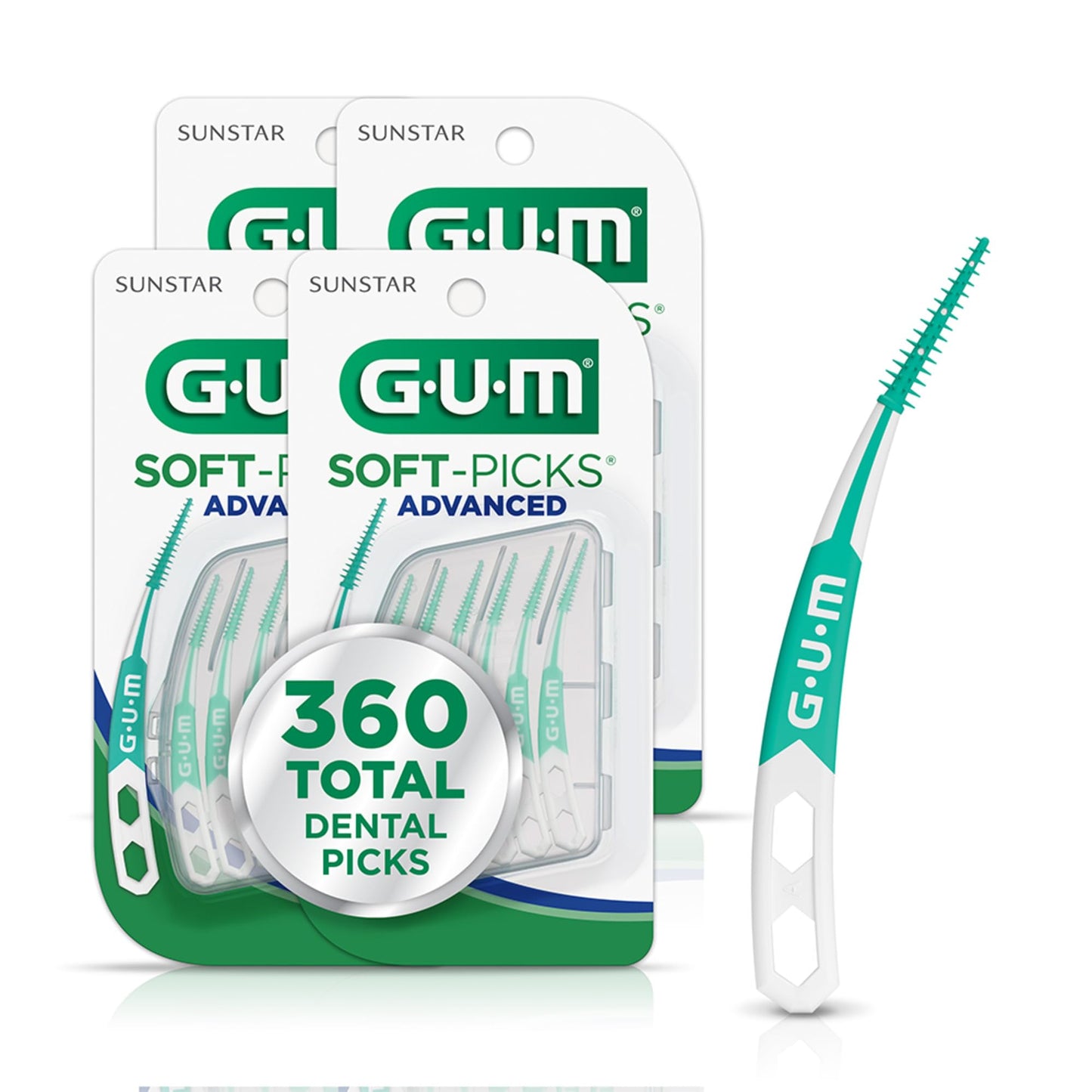 GUM Soft-Picks Advanced – Easy-to-Use Interdental Picks for Plaque Removal & Gum Health with Convenient Carry Case, Dentist Recommended