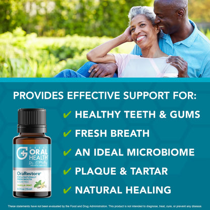 OraRestore Bad Breath Treatment for Adults Halitosis: Dentist Formulated Oral Rinse Concentrate Tooth Oil Liquid Toothpaste, Fresh Breath Mouthwash for Dry Mouth