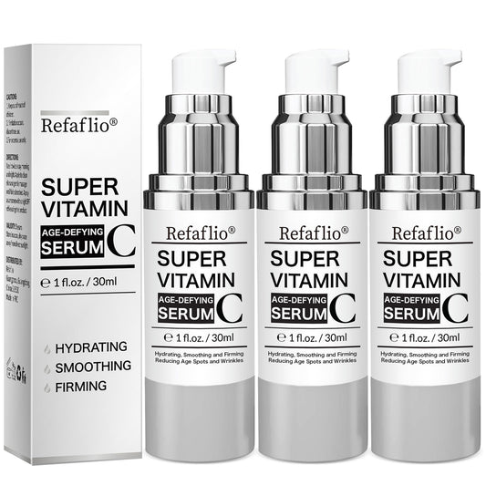 Super Vitamin C Serum for Women over 70, Rapid Anti Aging Cream, Face Lift Cream, Hydrates, Softens, Lifts and Firms, Fights Wrinkles, Advanced Super Serum C 3PCS. (90ml) RefaflioBuy Supplements Australia