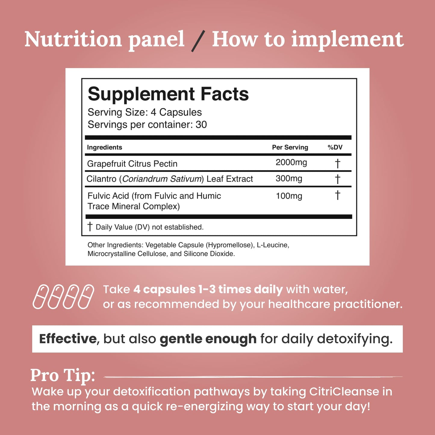 Myers Detox CitriCleanse Toxin Binder Supplement, Supports Heavy Metal Detox, Energy, & Overall Wellness, with Cilantro Extract, Grapefruit Pectin
