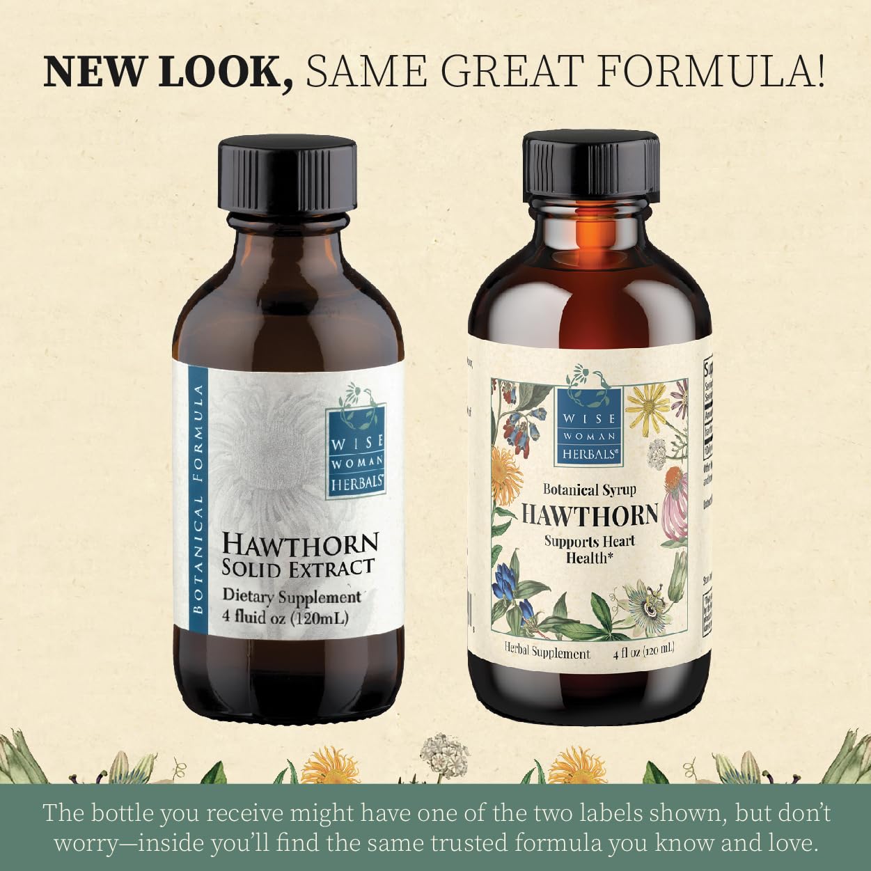 Wise Woman Herbals Hawthorn Botanical Syrup, Alcohol-Free Hawthorn Berry Solid Extract 4:1, Promotes Healthy Circulation, Antioxidant Protection, Herbal Cardiovascular Support, 4 Fl Oz