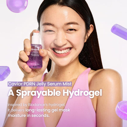 BIODANCE Caviar PDRN Jelly Serum Mist, Hydrating Face Mist, Revitalizing & Radiance Face Spray, Sprayable Hydrogel, Travel Essentials & Self Care Gifts
