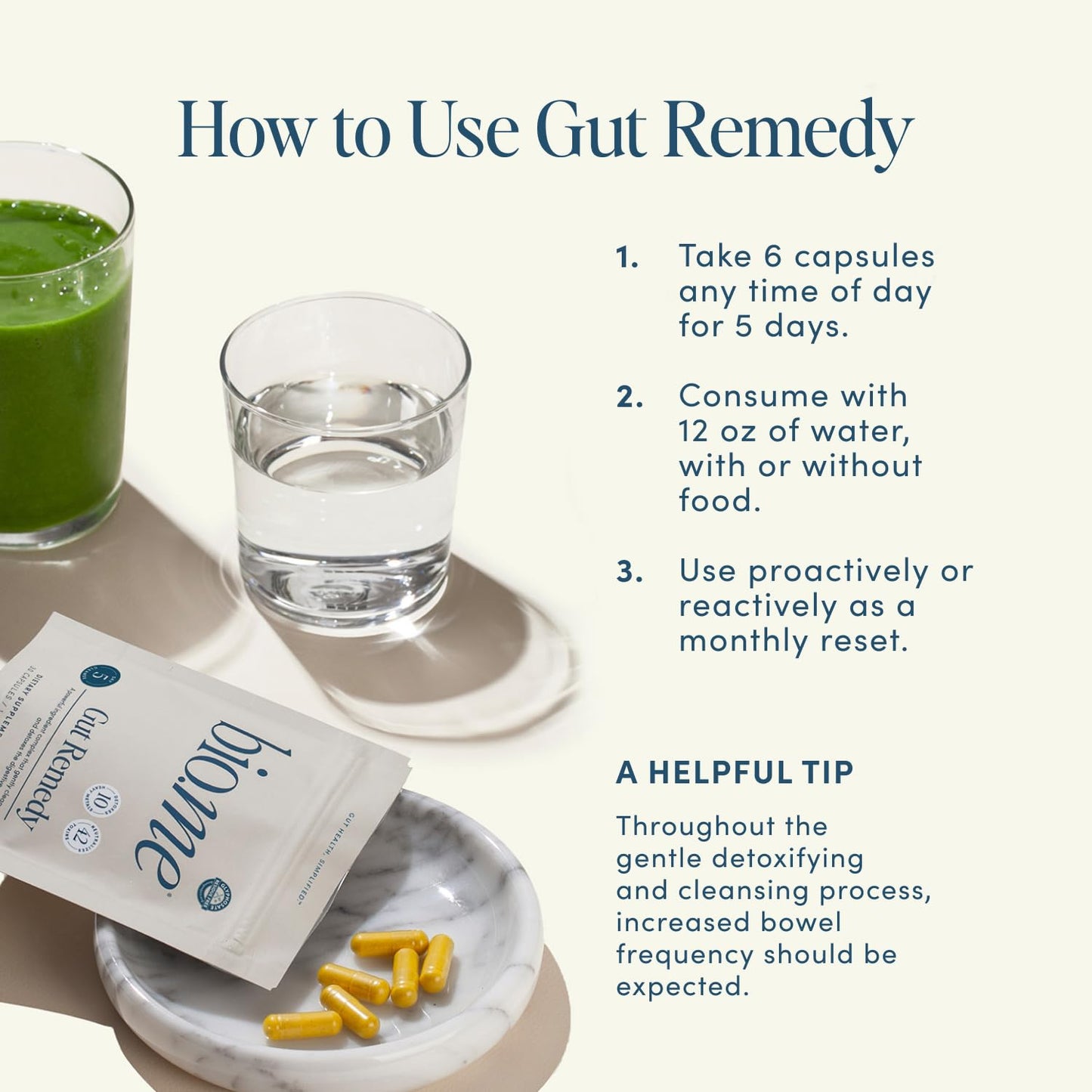 Biome Gut Remedy Capsules (5 Day Cleanse, 1 Round, 30 Capsules) Gut Reset with Magnesium Citrate, Berberine, Immunolin, L-Glutamine - Reset Digestive System