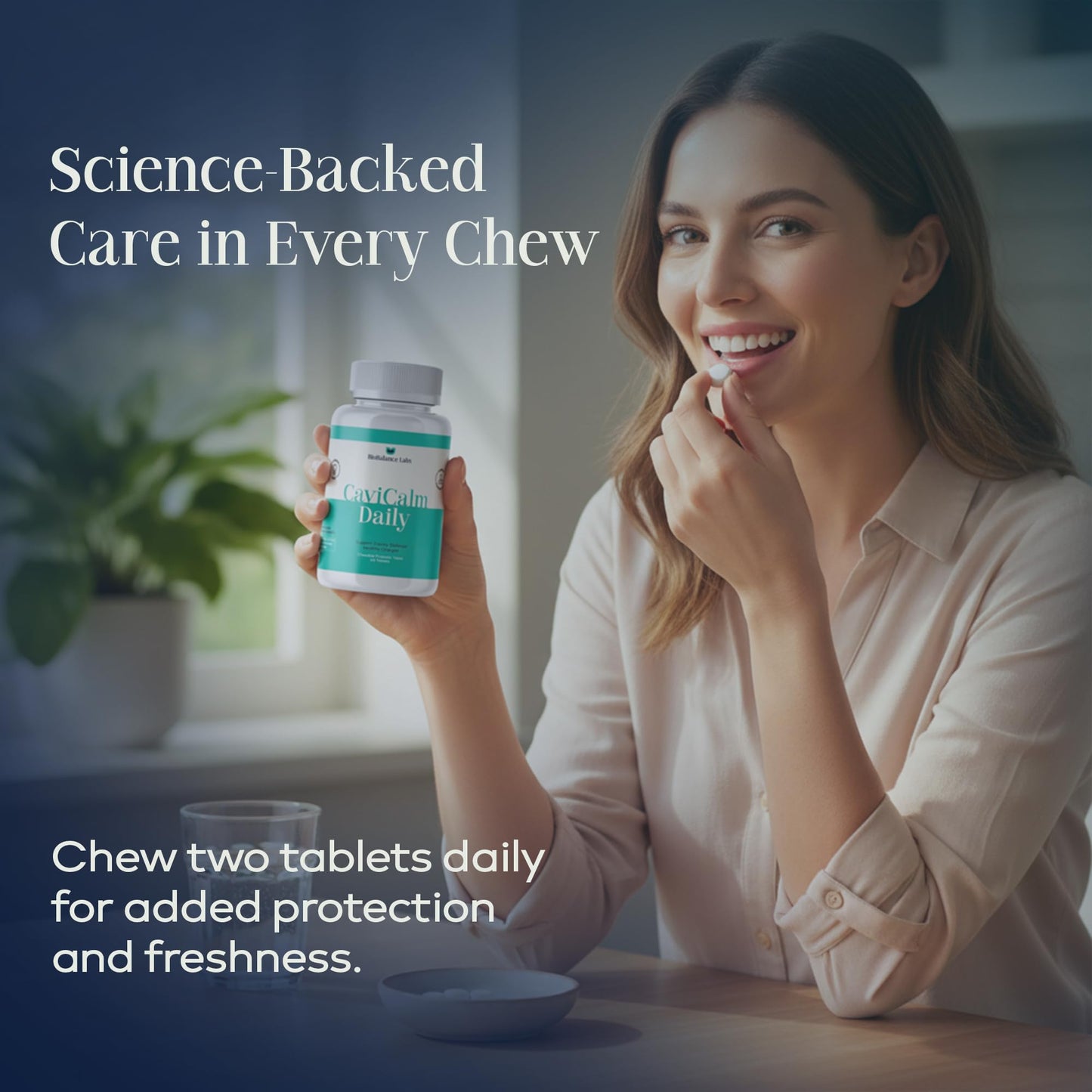 Cavity Protection Chewable Tablet - for Healthy Teeth & Gums - Fresh Breath - Nano Hydroxyapatite - Xylitol - Oral Probiotic Supplement