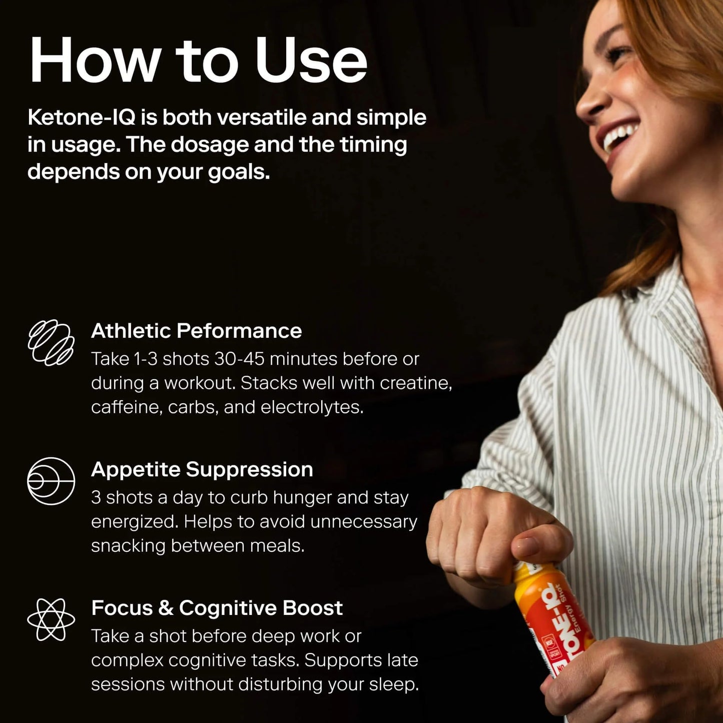 Ketone-IQ No Caffeine Performance Energy Shots – Ketone Fuel for Focus & Endurance, Metabolism Support, 10g Ketones, 12 Pack (Raspberry Lemonade)