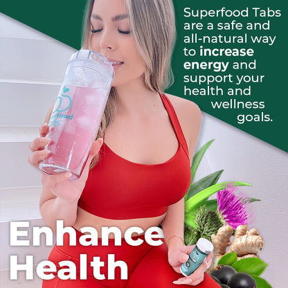Superfood Tabs Superfoods Company Detox Cleanse Drink - Supplement for Women & Men- Support Healthy Weight- Improve Digestive Health & Bloating Relief