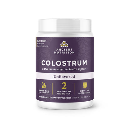 Ancient Nutrition Colostrum Superfood Powder, Grass Fed Bovine Colostrum, Supports Healthy Gut Microbiome and Immune System, Clinically Studied Lactoferrin