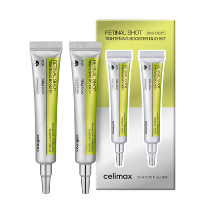 celimax The Vita A Retinal Shot Tightening Booster (Duo Set 15mlx2) | 0.1% Retinal, 3% Matryxyl, High-Strength Retinoid for Anti-Aging, Pore Minimizer