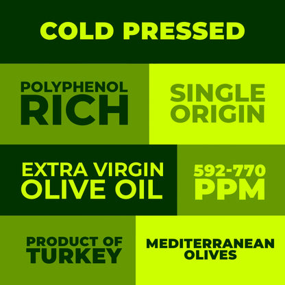 Polyphenol Rich Olive Oil Extra Virgin by Zest Delites, Up To 770 mg/kg High Polyphenol Olive Oil, Cold Pressed EVOO, Heart & Immunity Support, Single Origin