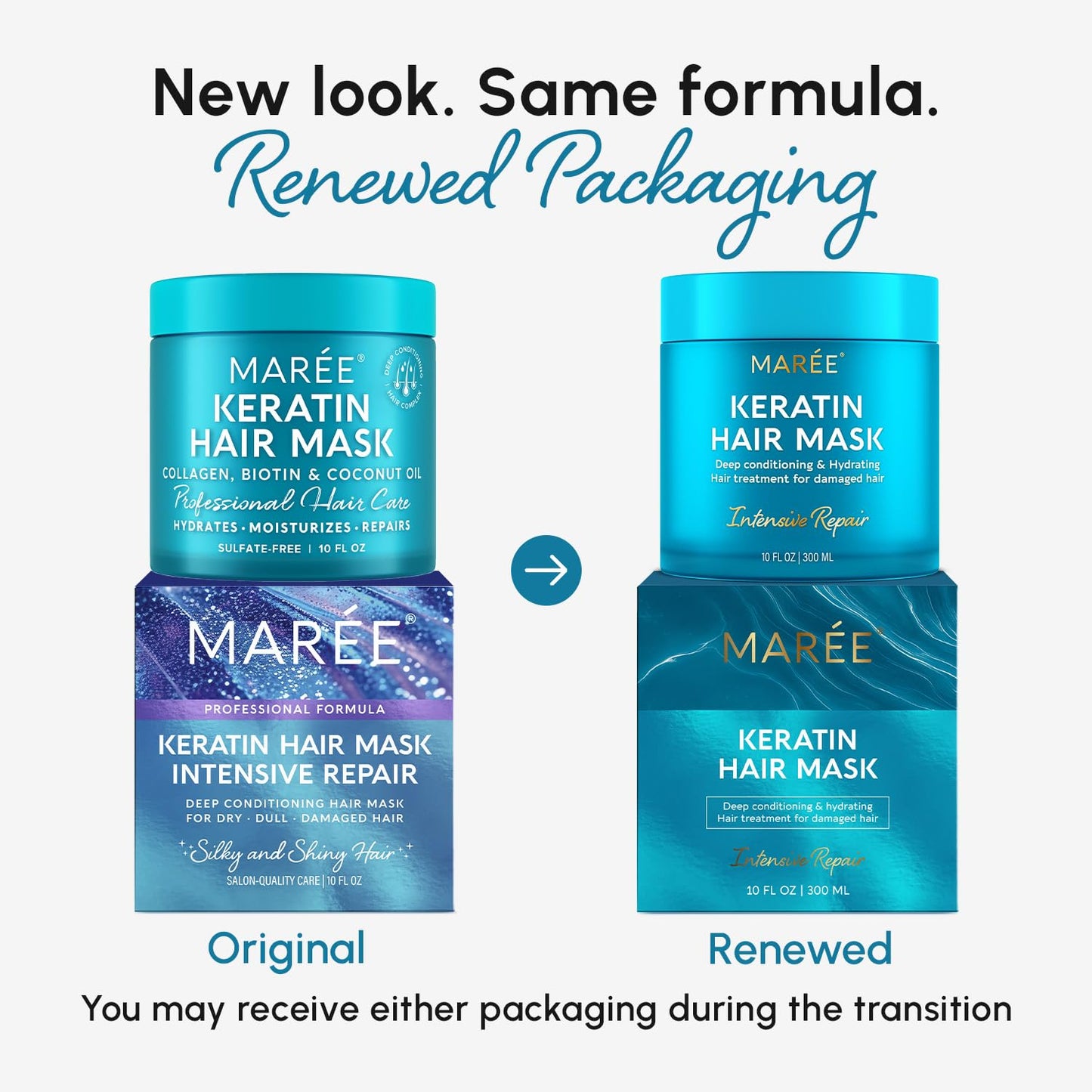 MAREE Deep Conditioning Hair Mask for Damaged Hair Treatment – Keratin Hair Care for Hydrating Growth Repair Moisturizing