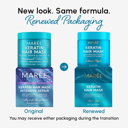 MAREE Deep Conditioning Hair Mask for Damaged Hair Treatment – Keratin Hair Care for Hydrating Growth Repair Moisturizing