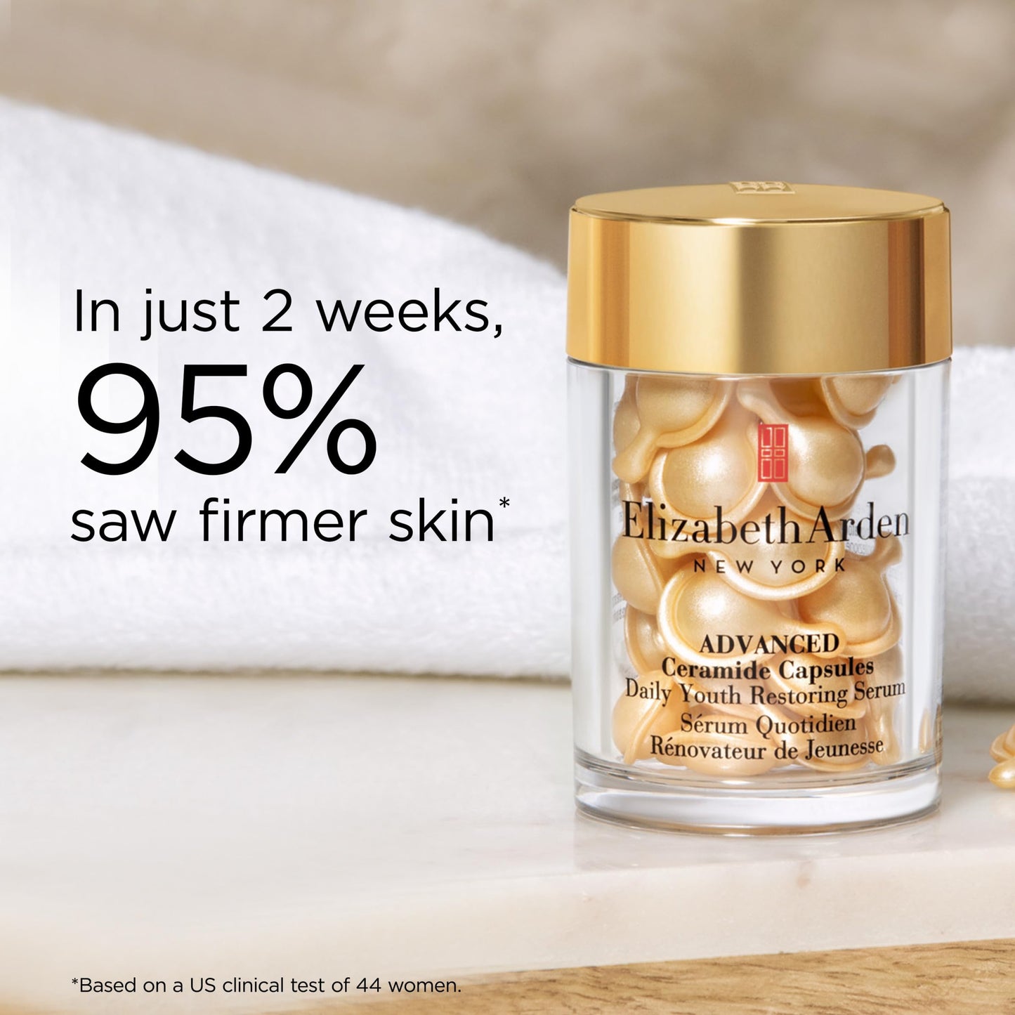Elizabeth Arden Advanced Ceramide Face Serum Capsules, Anti-Aging Skincare, Fragrance-Free Hydrating Formula for Radiant, Firm Skin