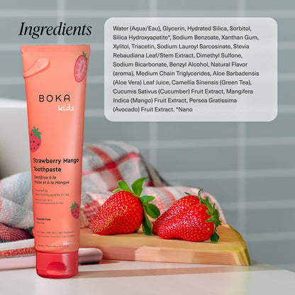 Boka Fluoride Free Toothpaste Nano Hydroxyapatite Toothpaste - Strawberry Mango Flavor, 4 oz 1Pk