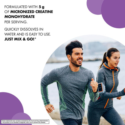 BlueBonnet Nutrition Micronized Creatine Monohydrate 5 g – Supports Lean Muscle Mass* - Non-GMO, Vegan, Kosher Certified, Gluten-Free, Soy-Free, Milk-Free