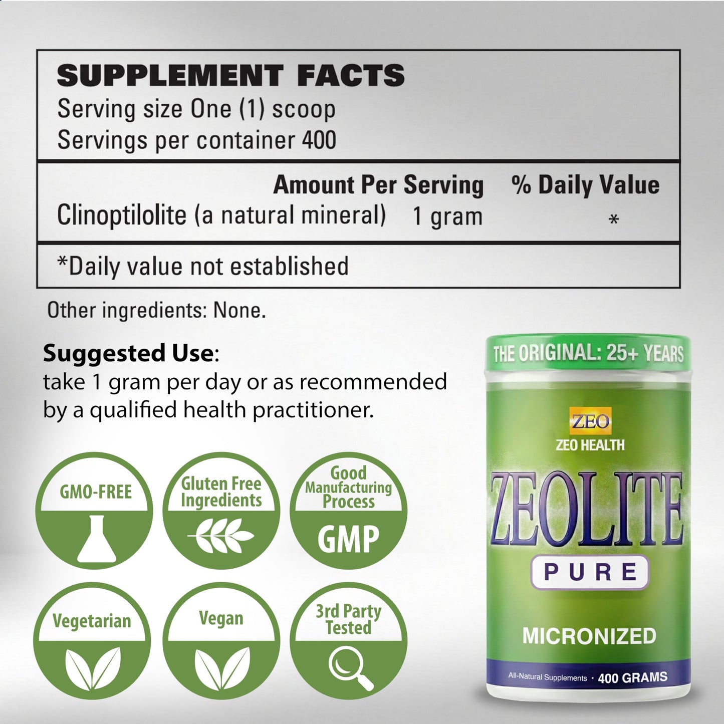 Zeolite Pure | Full Body Detox Cleanse for Women, Men, Adults | Supports Energy, Gut Health, Mental Clarity, & Optimal Inflammation Response