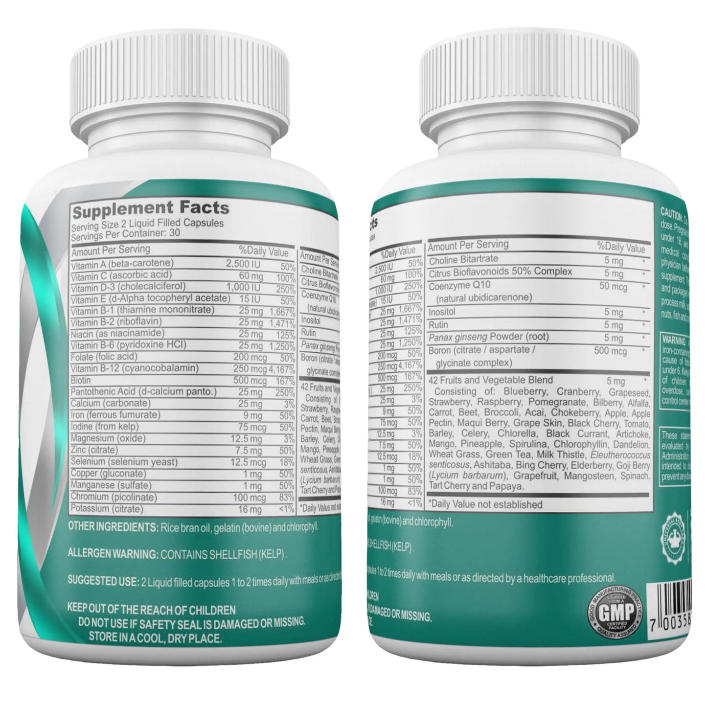 Bariatric Multivitamin with Iron – 2 Softgels Daily, Liquid-Filled Rapid-Absorption Softgels for Gastric Sleeve & Bypass Patients – Bari Liquid Force Universal Body Labs