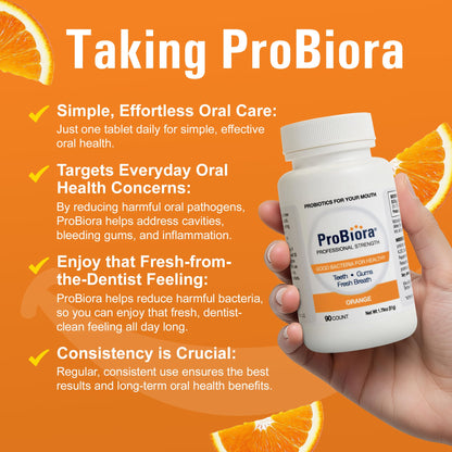 ProBiora Professional Strength Oral Probiotics for Teeth and Gums | Dental Probiotic for Oral Health | Bad Breath Treatment for Adults | Tooth Whitening