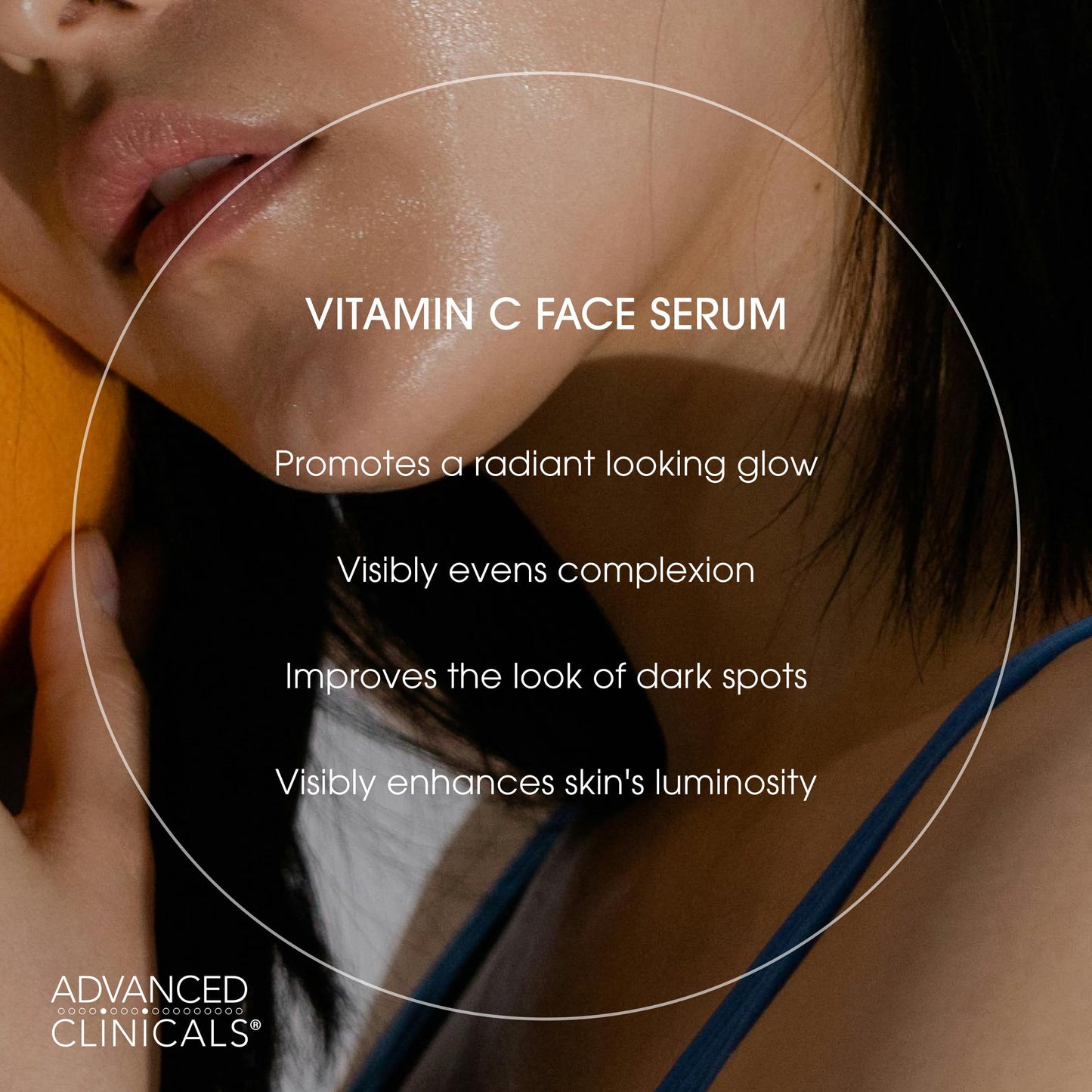 Advanced Clinicals Brightening Vitamin C Serum For Face With Glycolic Acid + Lactic Acid | Vitamin C Eye Serum Face Moisturizer For Improving