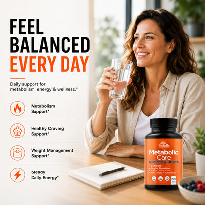 HerbaMe Berberine Supplement with Ceylon Cinnamon, Chromium, Alpha Lipoic Acid, Metabolic Care Supports Metabolism & Cardiovascular Health and Immune System
