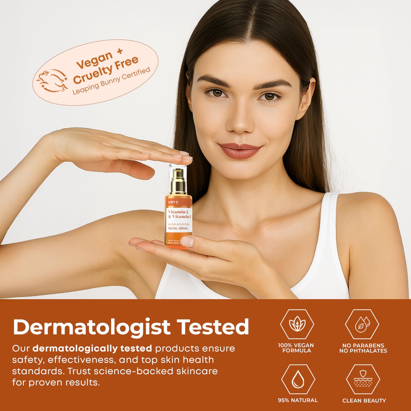 Envy Vitamin C Serum with Vitamin E & Glycerin - Skin, Dark Spot Reduction & Anti-Aging, Dermatologist Tested, Hydrating Glass Skin Serum