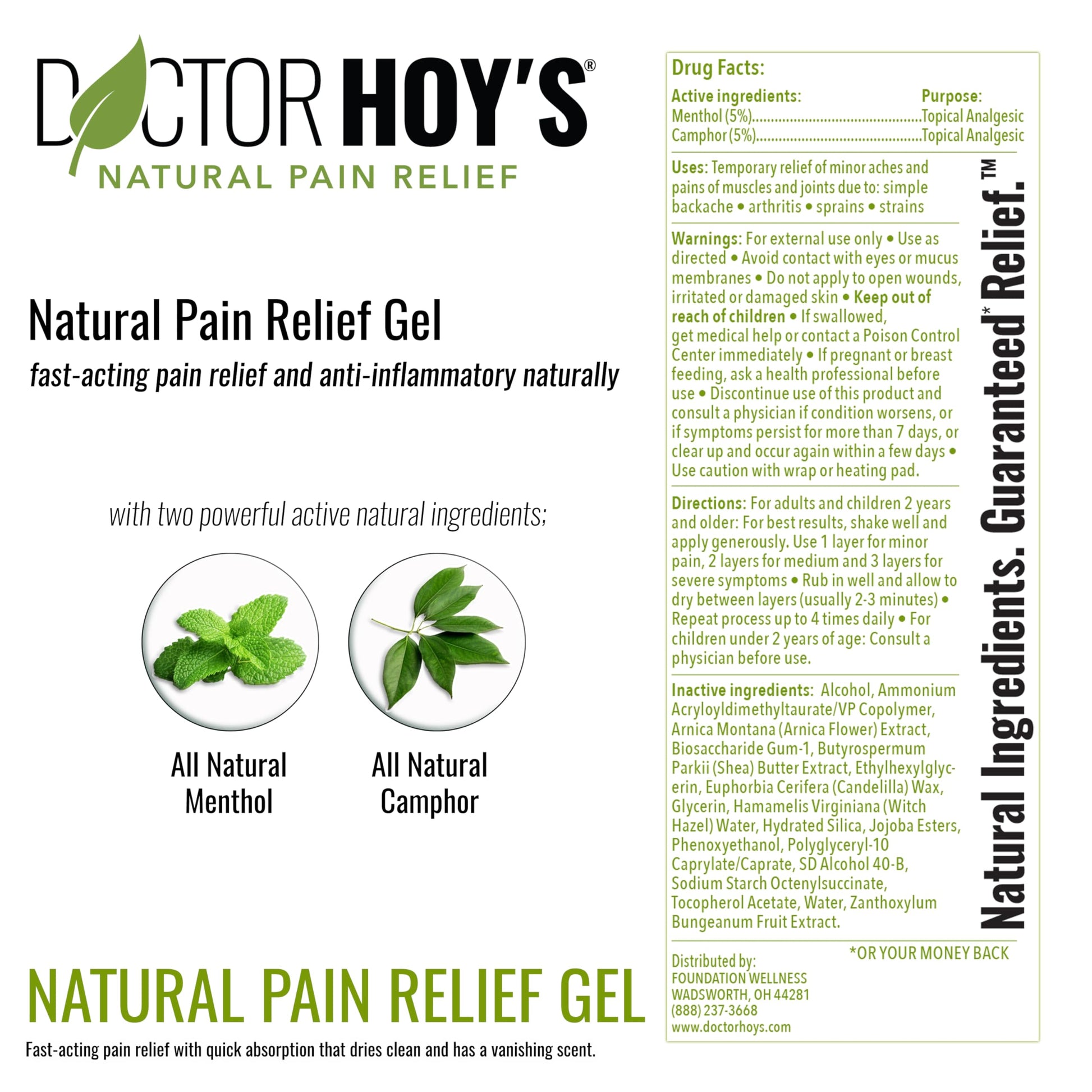 DOCTOR HOY'S Natural Pain Relief Gel and Arnica Boost Recovery Cream, Clean, Safe, Effective Natural Pain Relief and Anti-Inflammatory, 3 oz Combo Pk DOCTOR HOY'SBuy Supplements Australia