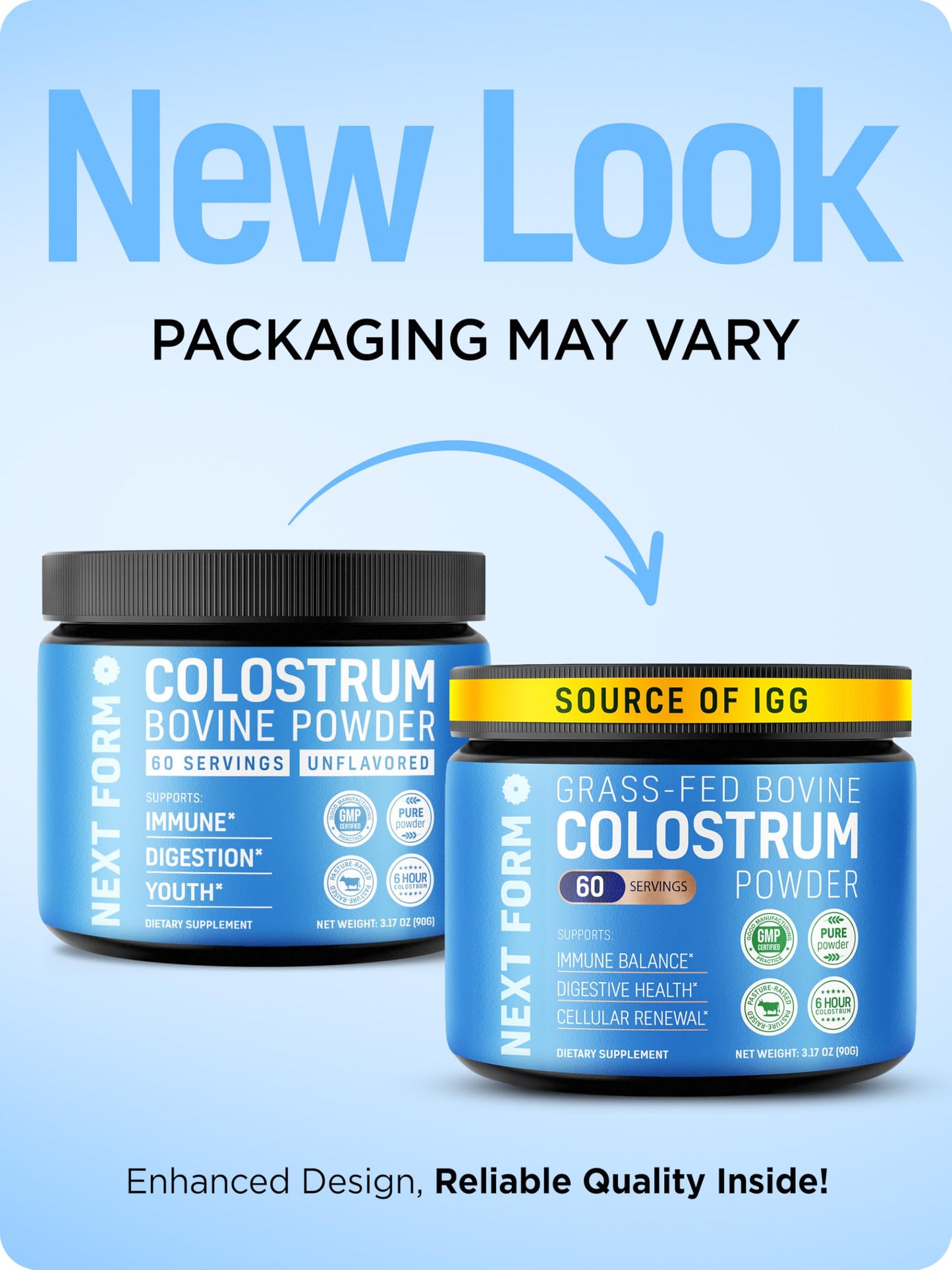 Bovine Colostrum Powder for Women &Men Source of IgG & IgA Grass-Fed, Pure Bovine Colostrum for Gut Health, Immune Support, Muscle Recovery & Wellness, Unflavored