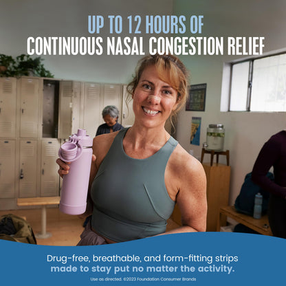 Breathe Right Nasal Strips, Extra Strength Tan Nose Strips, Drug-Free Nasal Congestion Relief for Better Breathing, Help Relieve Snoring,