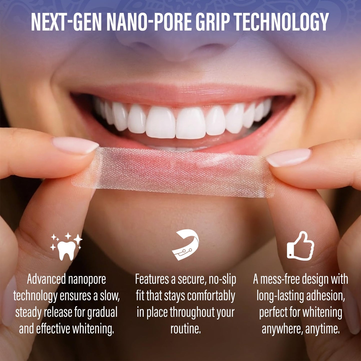 GuruNanda Teeth Whitening Strips Kit - 7-Day Treatment with Non-Slip, Dry Strip Technology