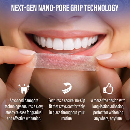 GuruNanda Teeth Whitening Strips Kit - 7-Day Treatment with Non-Slip, Dry Strip Technology