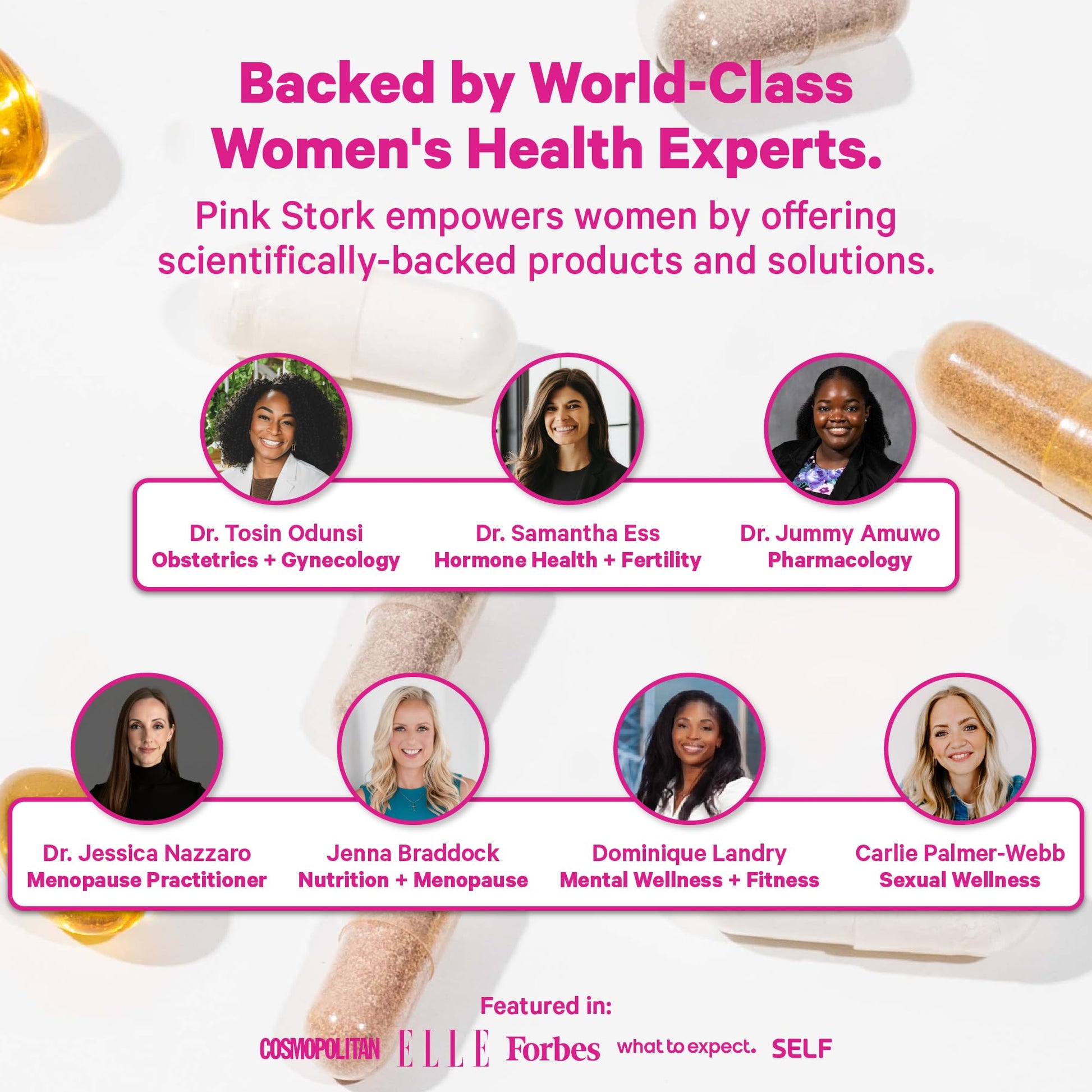Pink Stork Magnesium Complex for Women - 8 Forms Including Glycinate, Malate, Citrate & L-Threonate - Stress, Sleep, Muscle & Hormone Support - 400 mg Elemental Magnesium - 60 Vegan Capsules Pink Stork buy supplements Au
