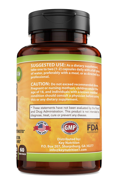 Key Nutrition Apple Cider Vinegar 1500mg, 100% Organic, Pure & Raw - Healthy Digestion & Detox Support - 60 Day Supply