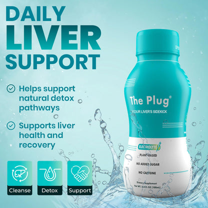 The Plug Liver Cleanse & Detox Drink | Organic Herbal Liquid Supplement with Electrolytes, Superfruits & Plant-Based Nutrients