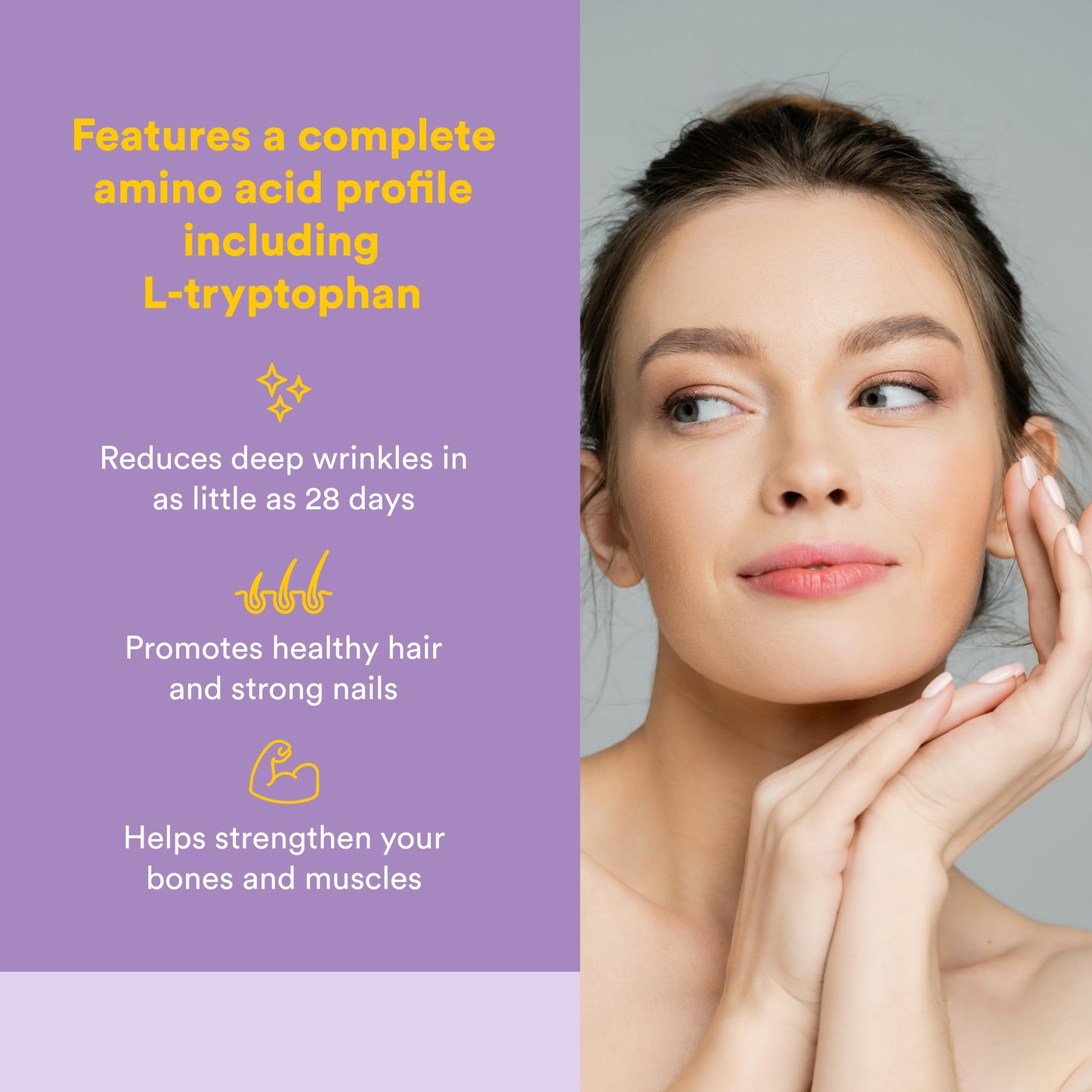 Natural Factors Total Body Collagen - Bioactive Collagen Supplement for Hair & Nail Growth Support - Healthy Skin Supplement with Protein, Vitamin C & More