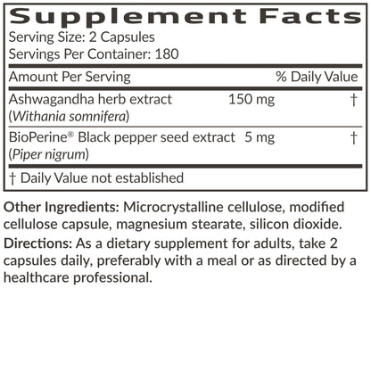 Futurebiotics Ashwagandha Extra Strength Stress & Mood Support with BioPerine - Non GMO Formula, 360 Vegetarian Capsules