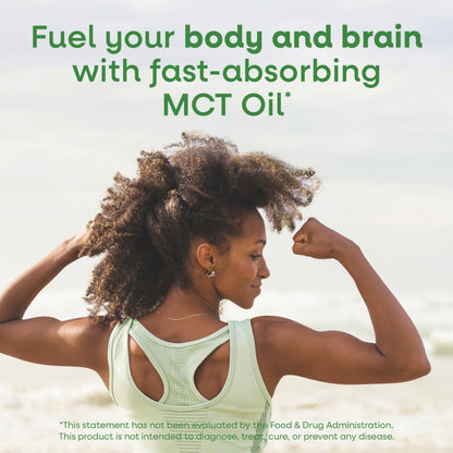 Nature's Way Organic MCT Oil, Brain and Body Fuel*, Liquid Coconut MCT Oil with C8 Caprylic & C10 Capric Acids, 14 g Medium Chain Triglycerides per Serving,