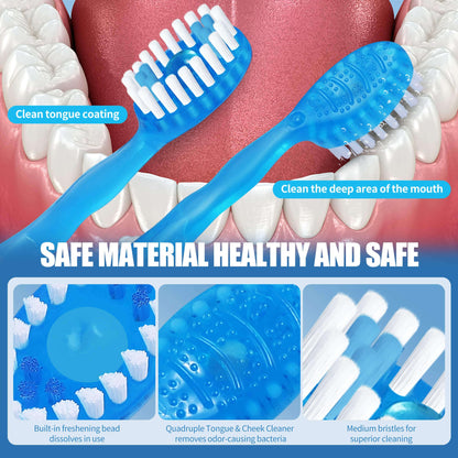 36 Pack Mini Disposable Toothbrushes – 5-in-1 Prepasted Travel Toothbrush with Toothpaste Floss & Pick for Hotel Camping Flight Car Guest Use