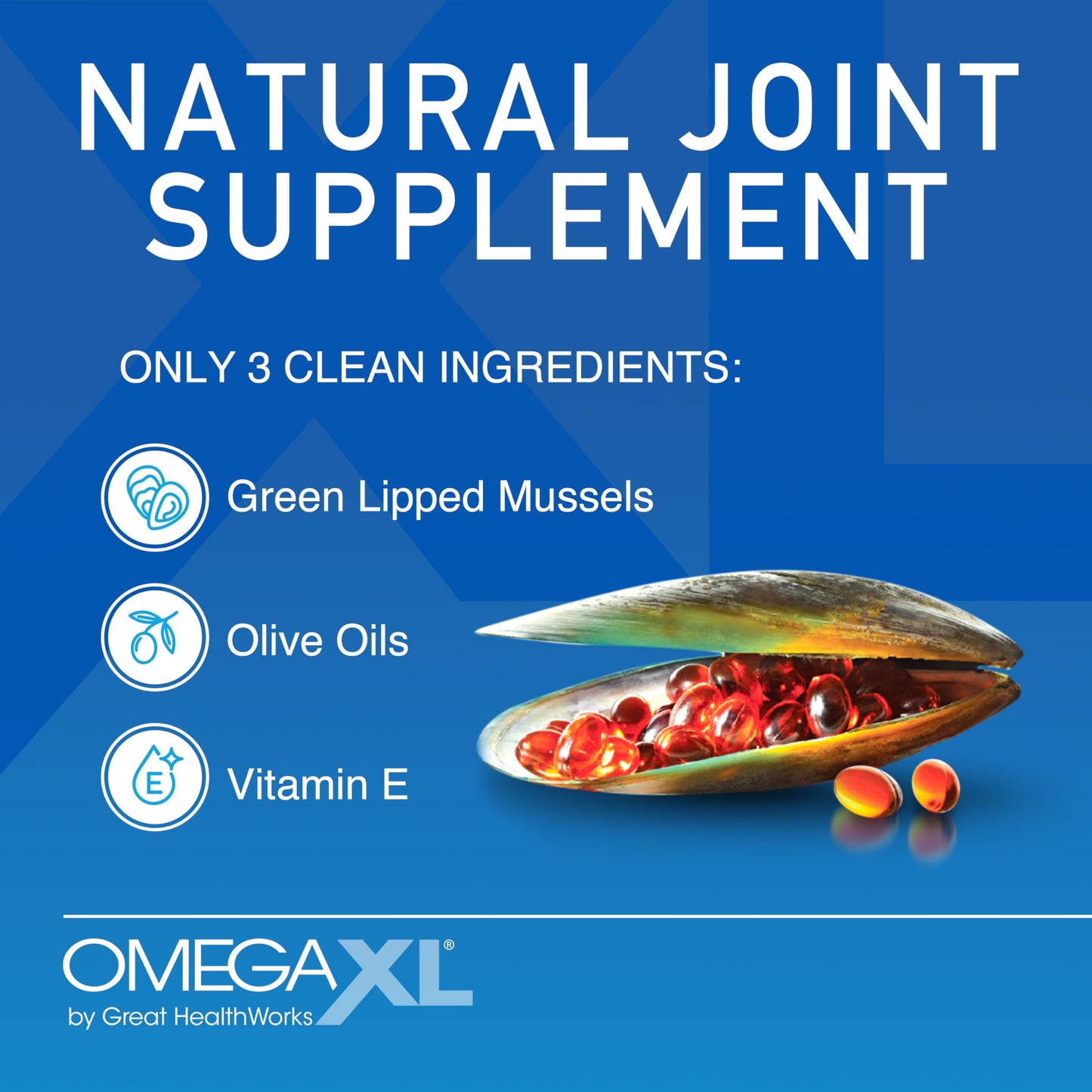 OmegaXL Joint Support Supplement, for Relief - Natural Muscle Support, Green Lipped Mussel Oil, Soft Gel Pills, Drug-Free, 60 Count OmegaXLBuy Supplements Australia
