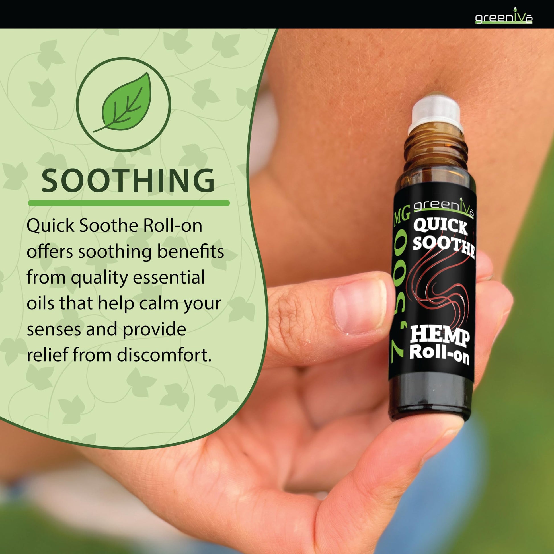 GreenIVe 7,500mg Hemp Roll-On Quick Soothe Therapeutic Essential Oil Blend for Topical Targeting Roll-On (4 Pack) GreenIVeBuy Supplements Australia