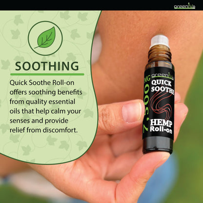 GreenIVe 7,500mg Hemp Roll-On Quick Soothe Therapeutic Essential Oil Blend for Topical Targeting Roll-On (4 Pack) GreenIVeBuy Supplements Australia