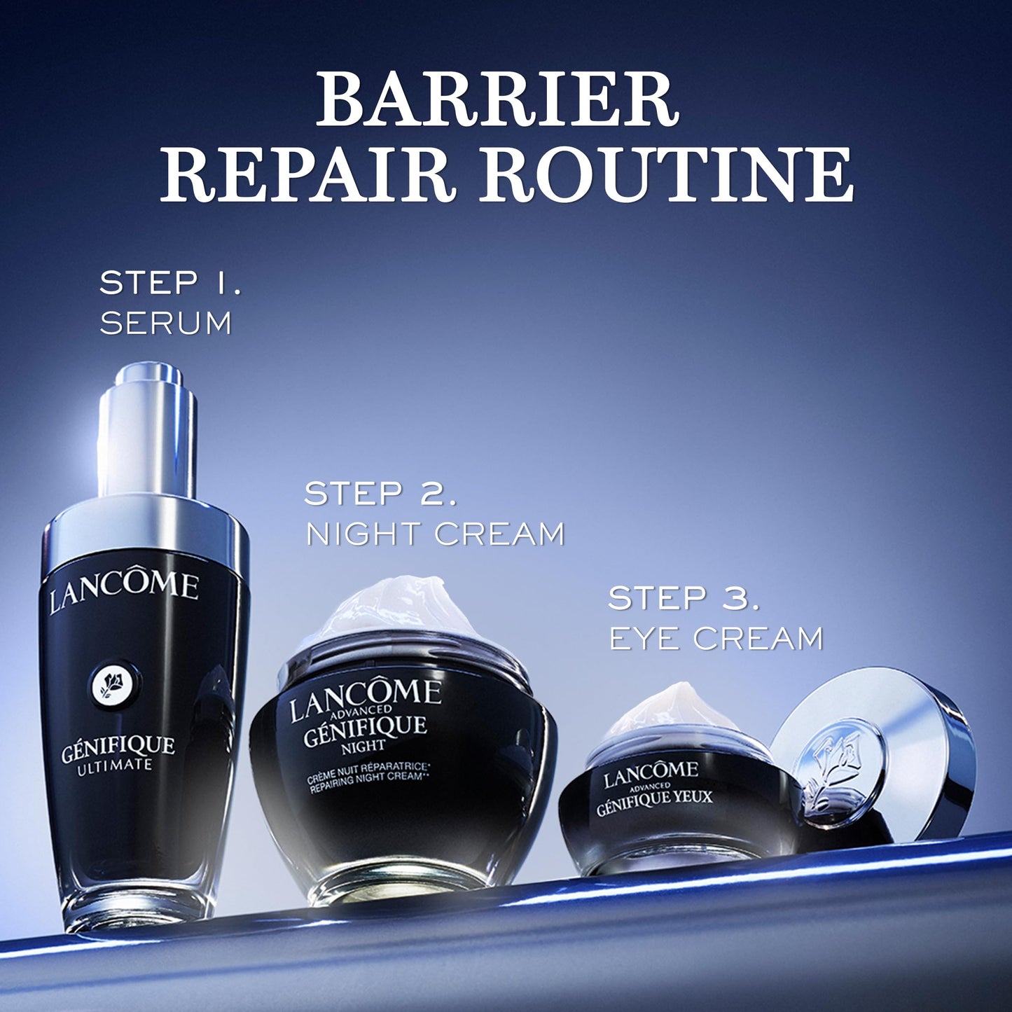 Lancôme Génifique Ultimate Recovery Serum, Anti-Aging Face Serum, Advanced Skin Repair Formula, Hyaluronic Acid, Moisture Barrier Repair, Radiance