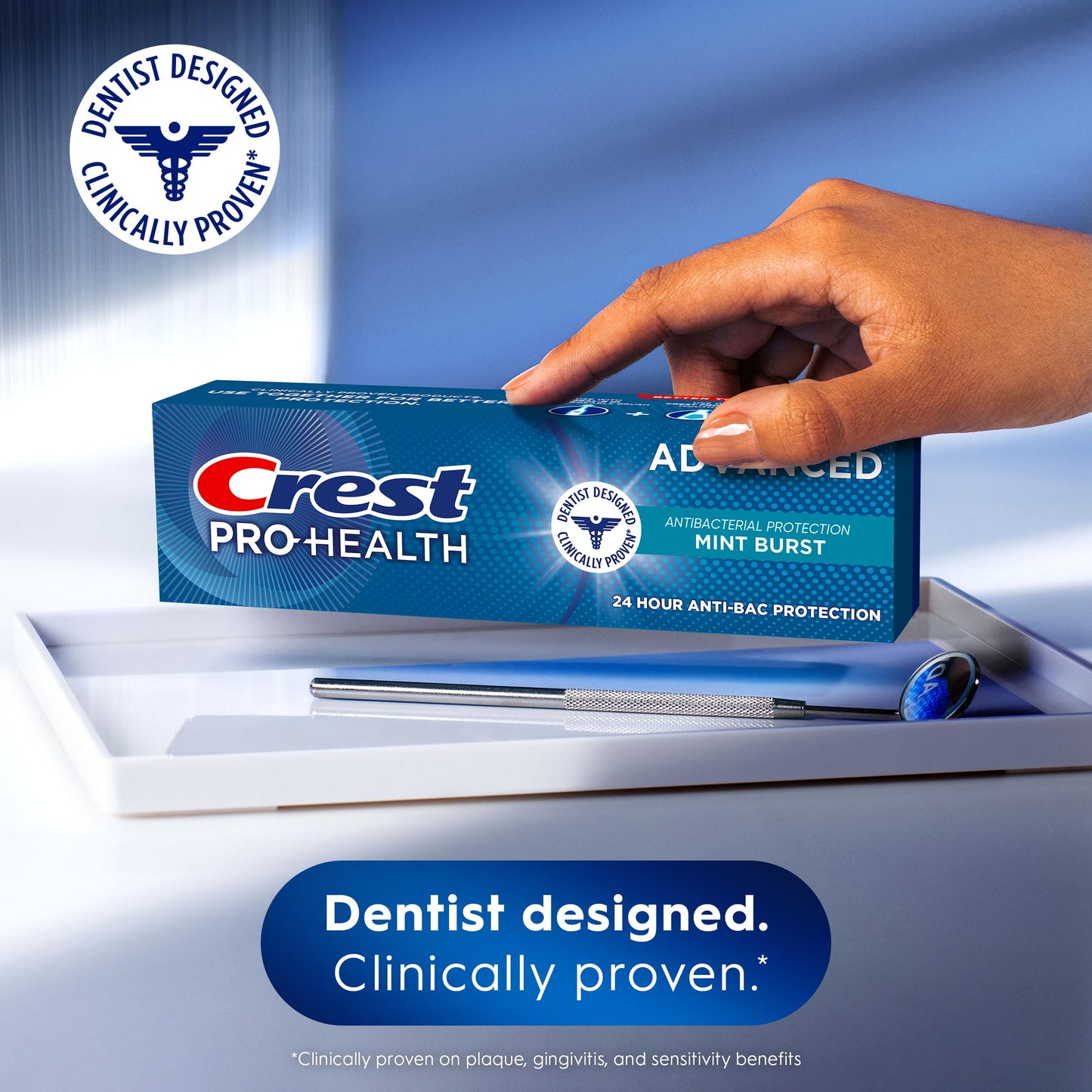 Crest Pro-Health Advanced Antibacterial Protection Toothpaste,5 oz 4 Pack, Teeth Whitening for adults, Breath Freshener, for Sensitive Teeth, Gum Health,